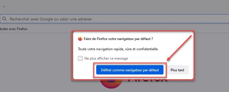 Définir Mozilla Firefox comme navigateur par défaut