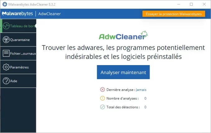AdwCleaner utilitaire de suppression d'adware et logiciels indésirables