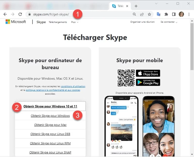 Obtenir Skype pour Windows