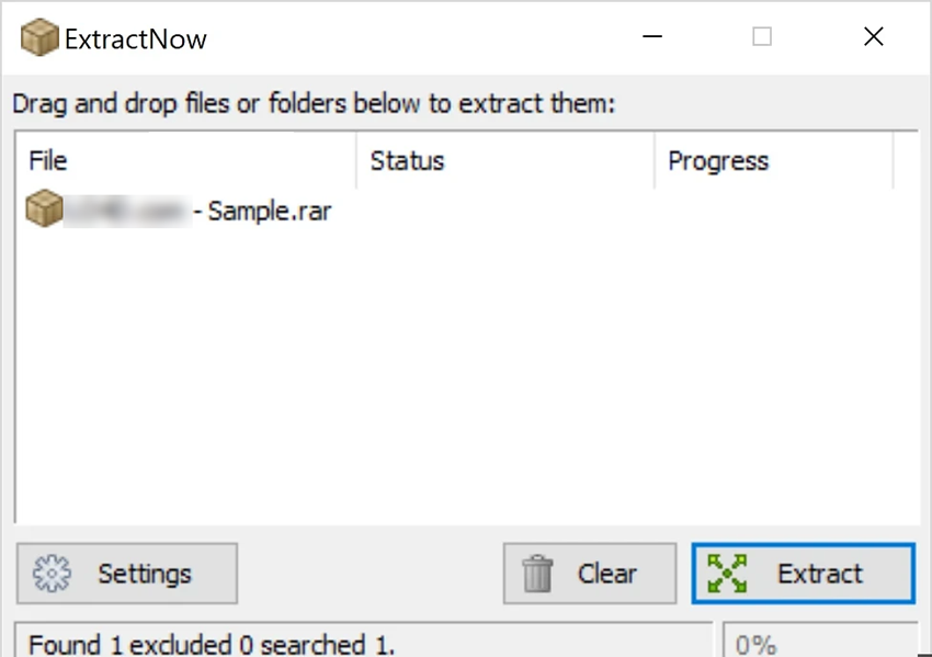 ExtractNow: Extraire plusieurs fichiers simultanément