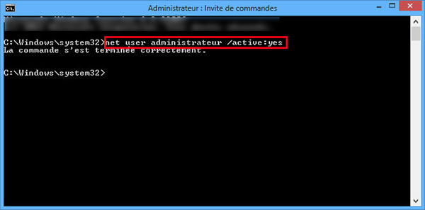 Activer compte administrateur Windows 8 
