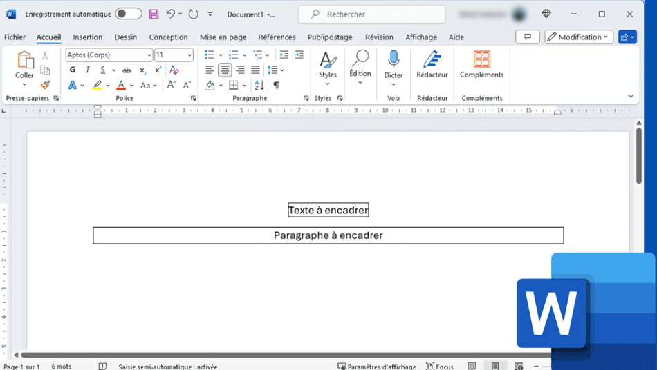 encadrer vos paragraphes dans Microsoft Word