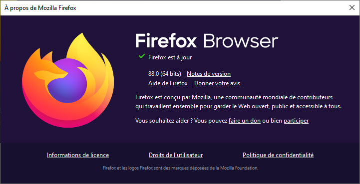 Mettre à jour vers Firefox