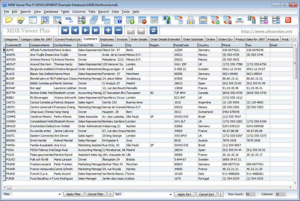 Modifier, visualiser, créer des fichiers .MDB sans installer Access