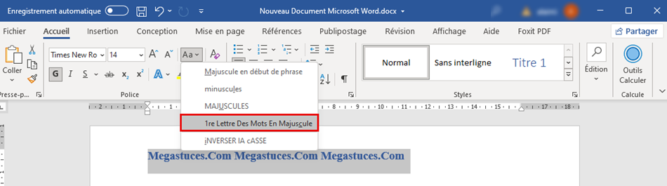 1re Lettre Des Mots En Majuscule