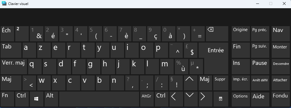 clavier virtuel