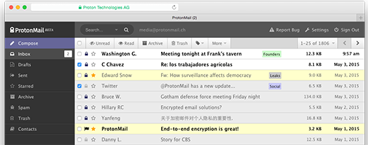 e-mails cryptés avec protonmail 