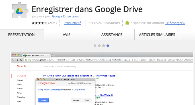 Comment télécharger des fichiers directement sur Google Drive