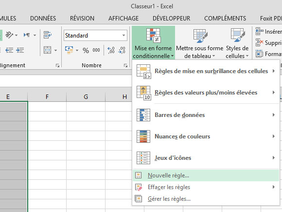 Mise en forme conditionnel Excel