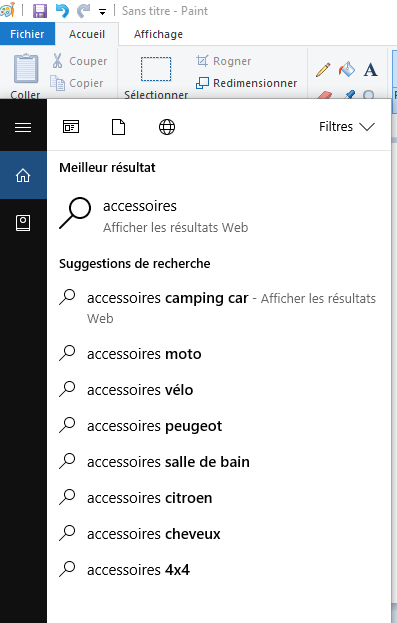 accessoires Windows 10