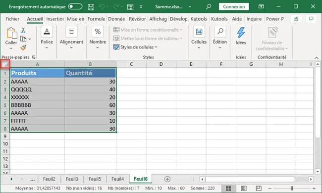 Inserer un tableau excel dans word 2010