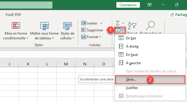 Incrémentation automatique Excel