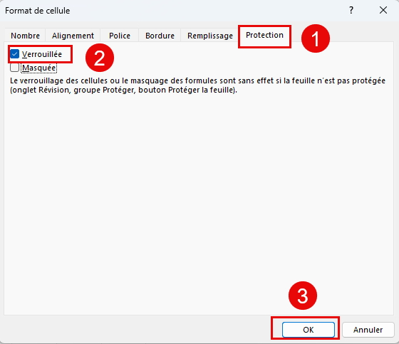 cellule excel Verrouillée